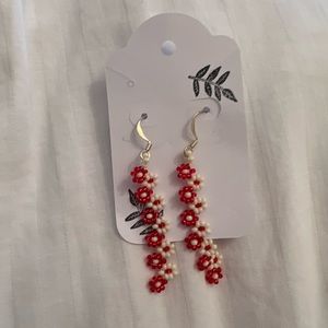 Beaded Flower Earrings